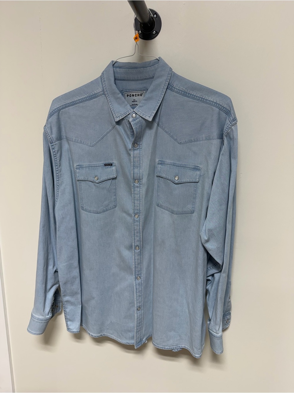 Poncho Light Blue Denim Western Shirt - Picture 2 of 4